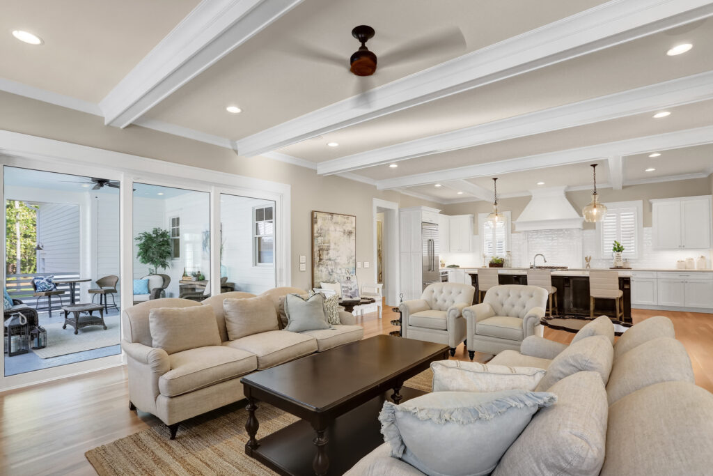 A calm, uncluttered living room after a New Year home refresh