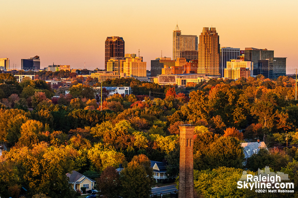 Raleigh NC Fall sunset