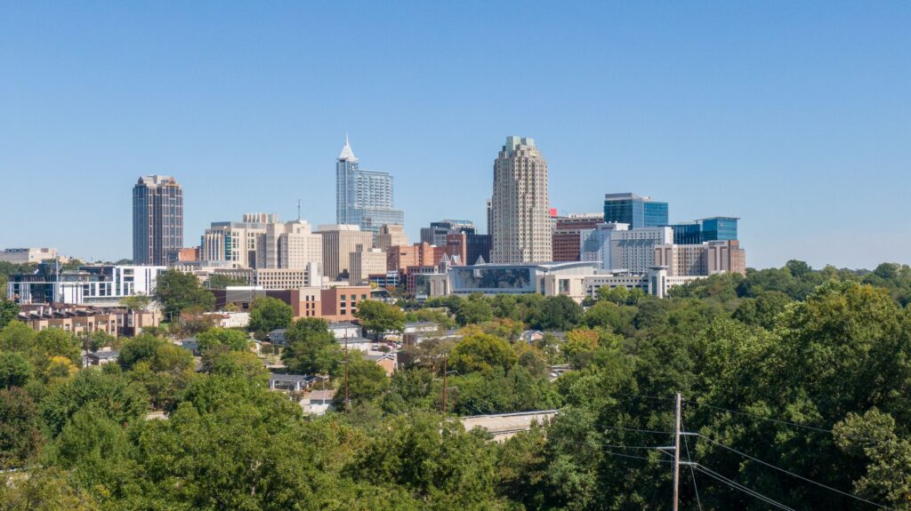 Downtown Raleigh, home to some of the biggest Christmas events in Raleigh